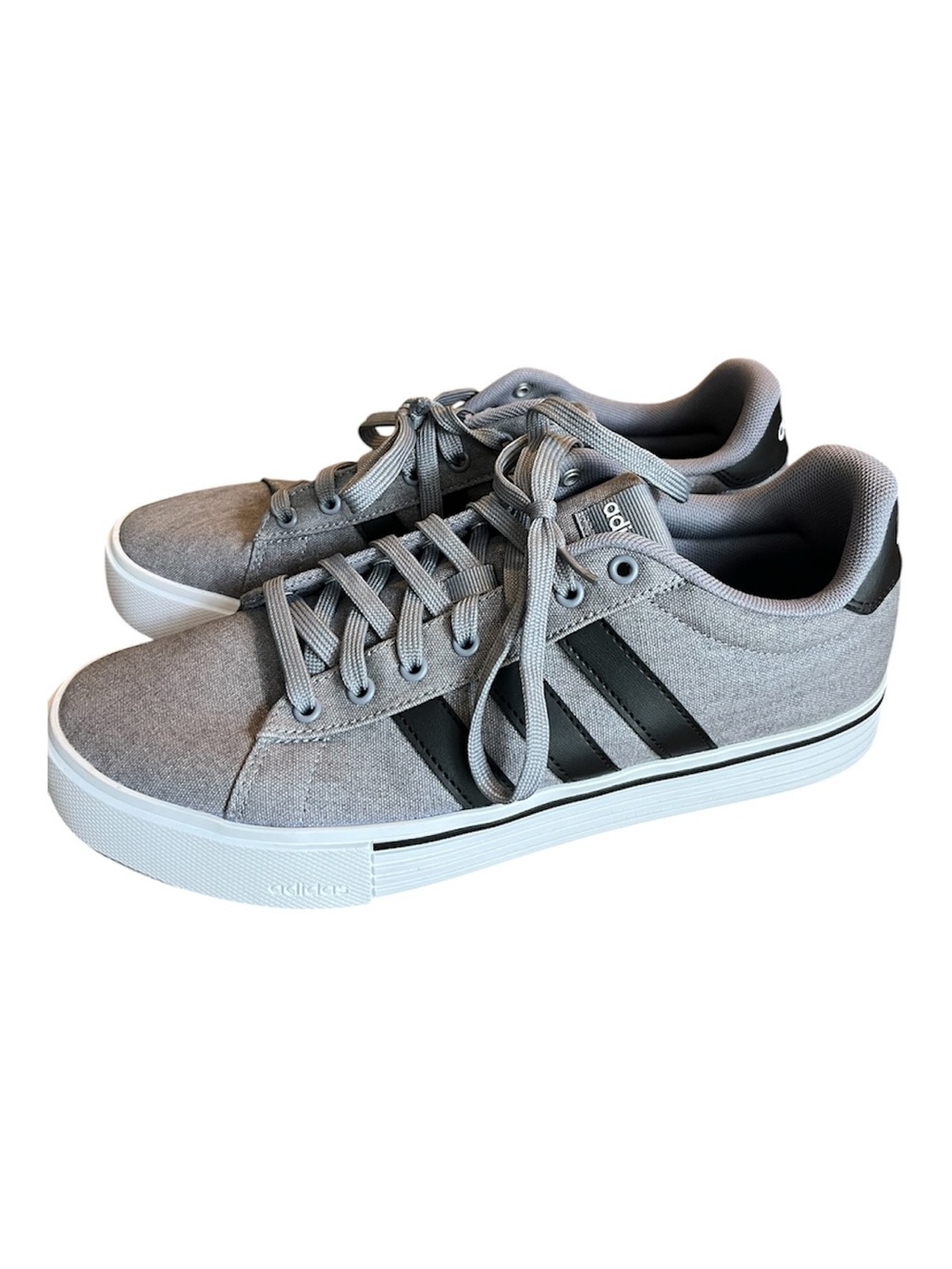 adidas Men’s Gray Sneakers with Black Three-Stripes NWOT
